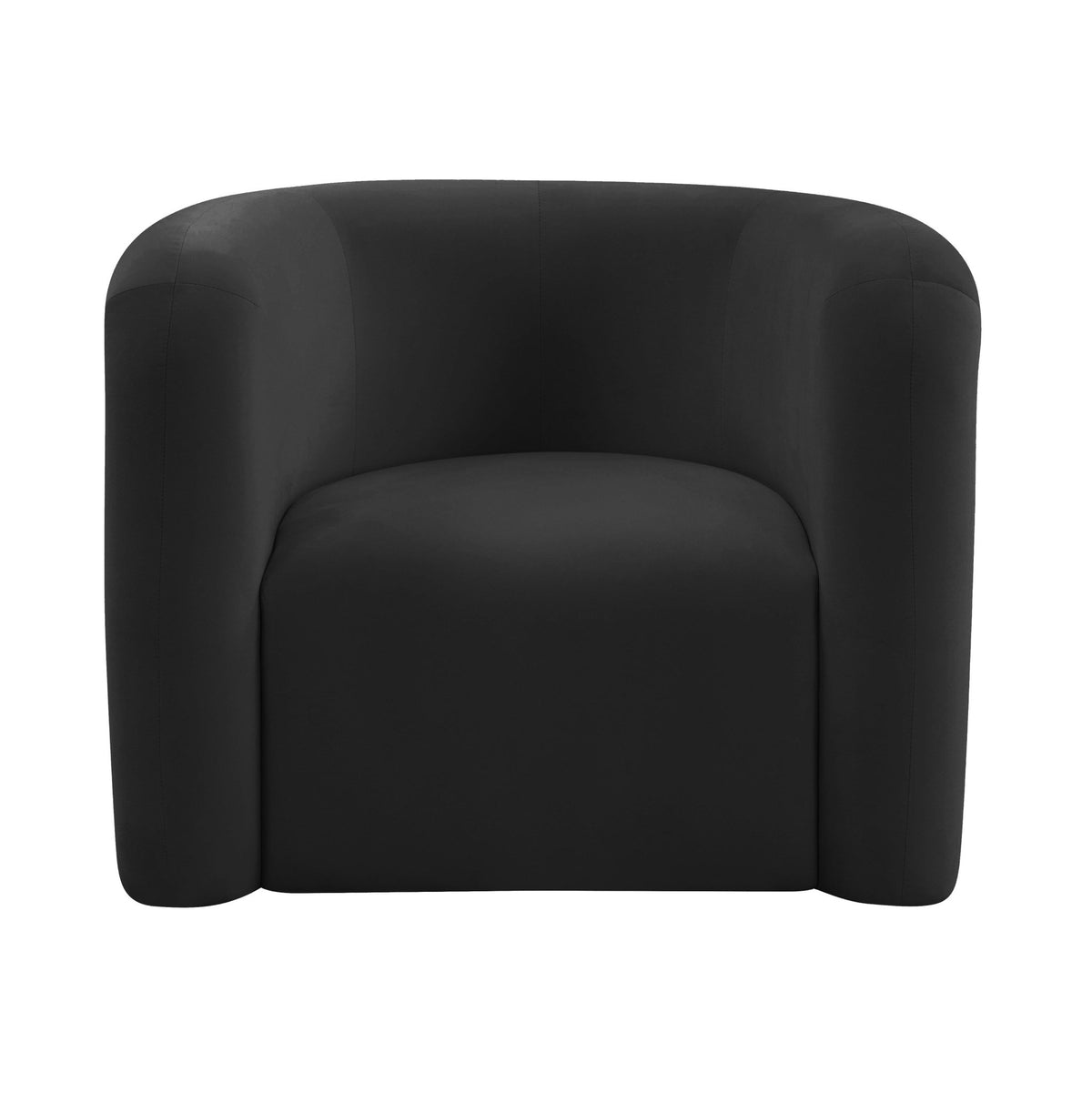 Curves Black Velvet Lounge Chair Chairs| TOV