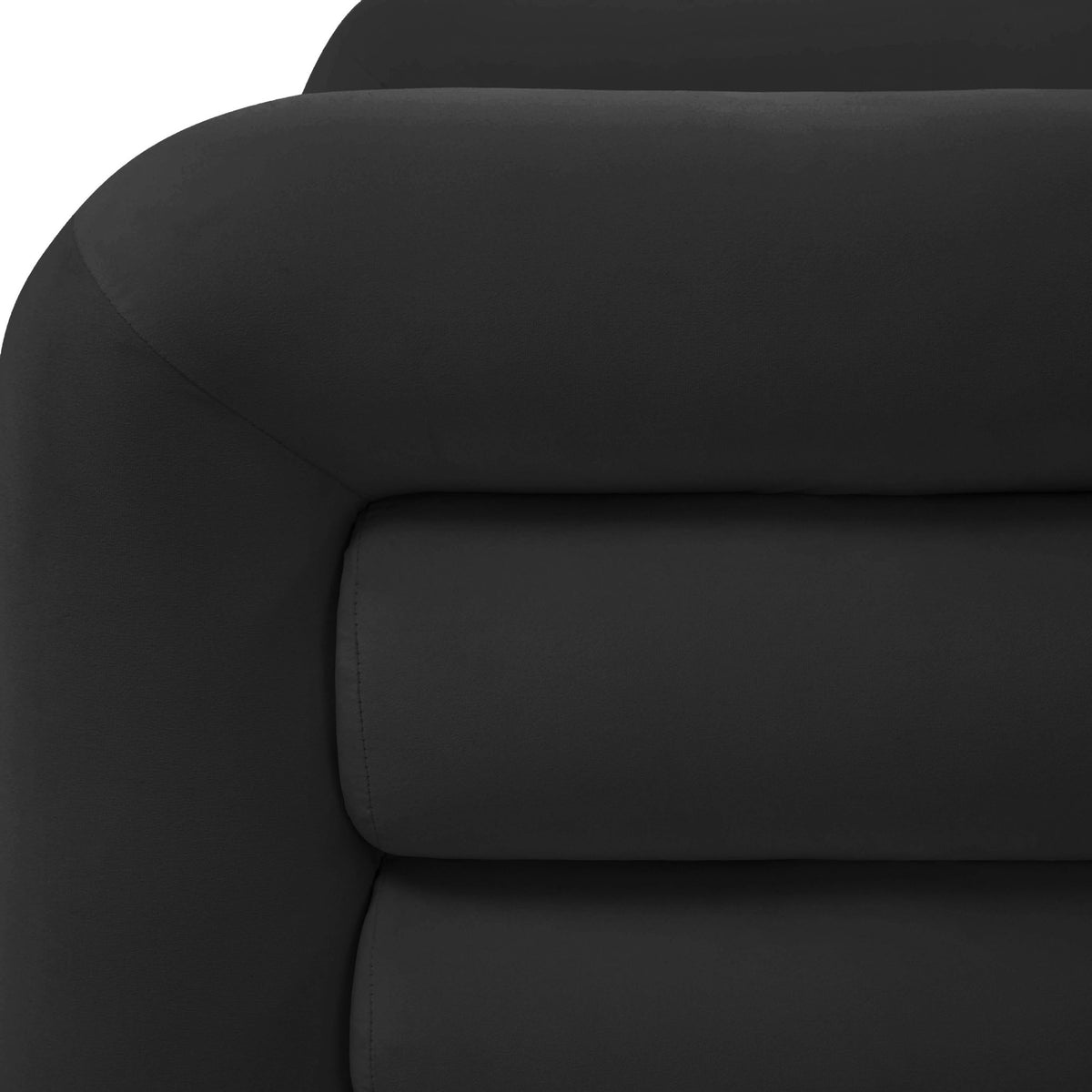 Curves Black Velvet Lounge Chair Chairs| TOV