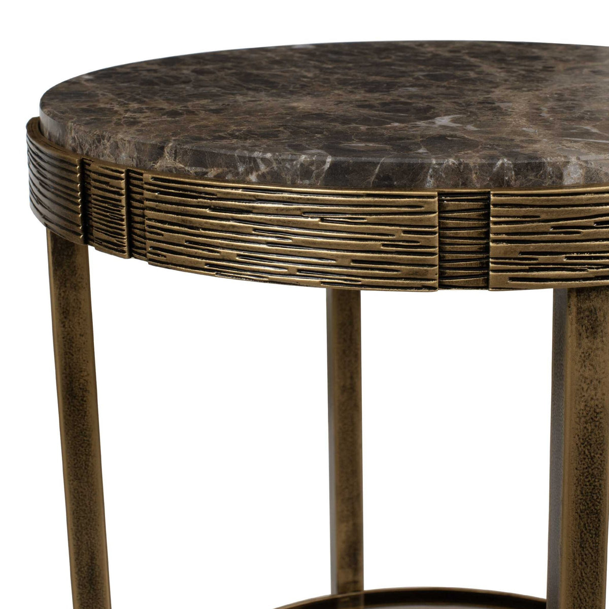 Cusano Round Dark Marble Accent Table Accent & End Tables| Uttermost
