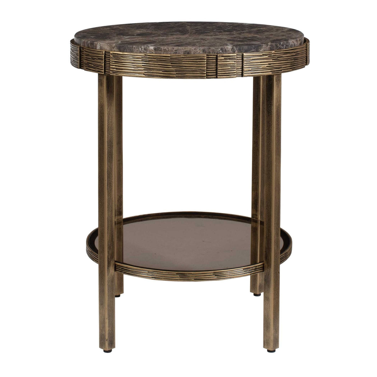 Cusano Round Dark Marble Accent Table Accent & End Tables| Uttermost
