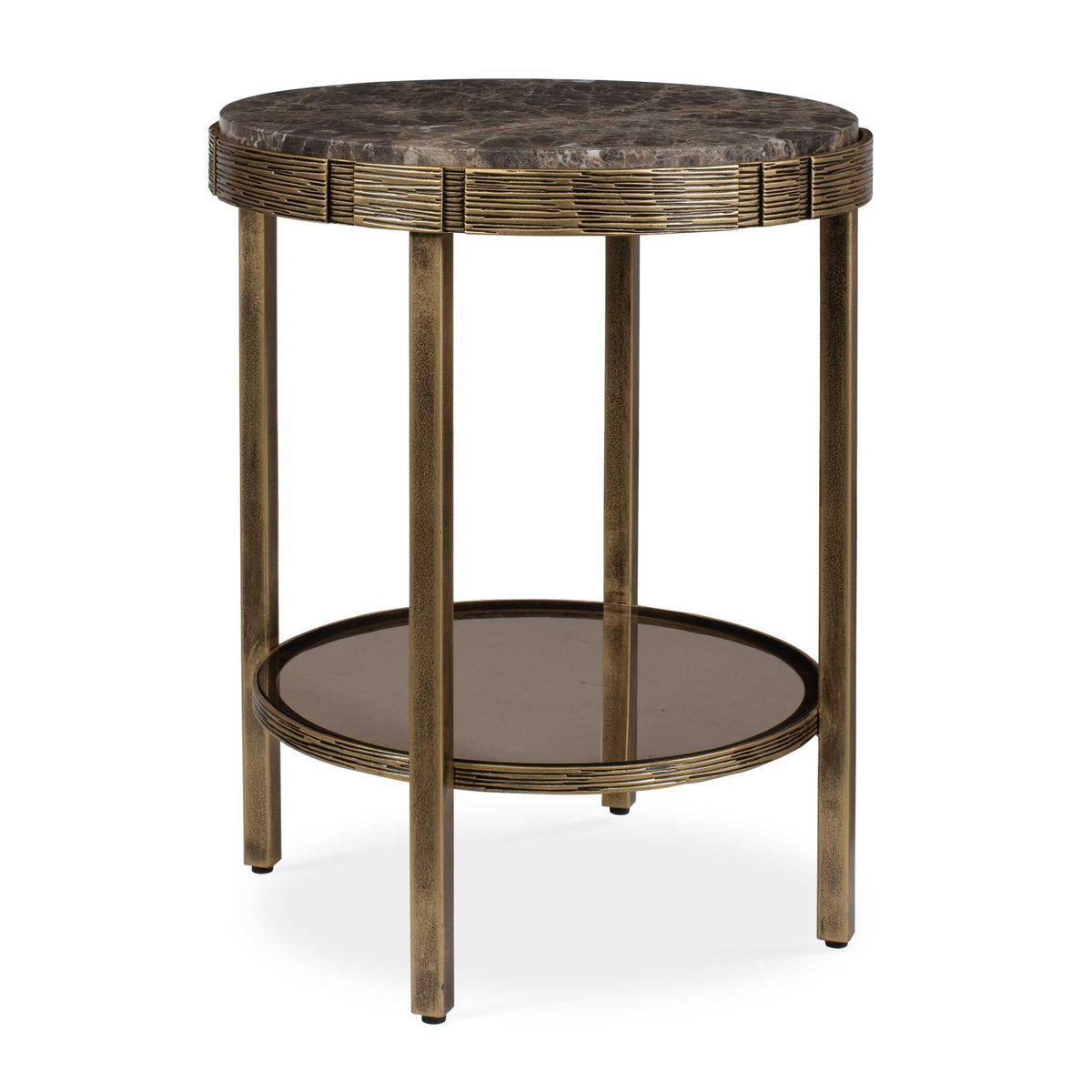 Cusano Round Dark Marble Accent Table Accent & End Tables| Uttermost
