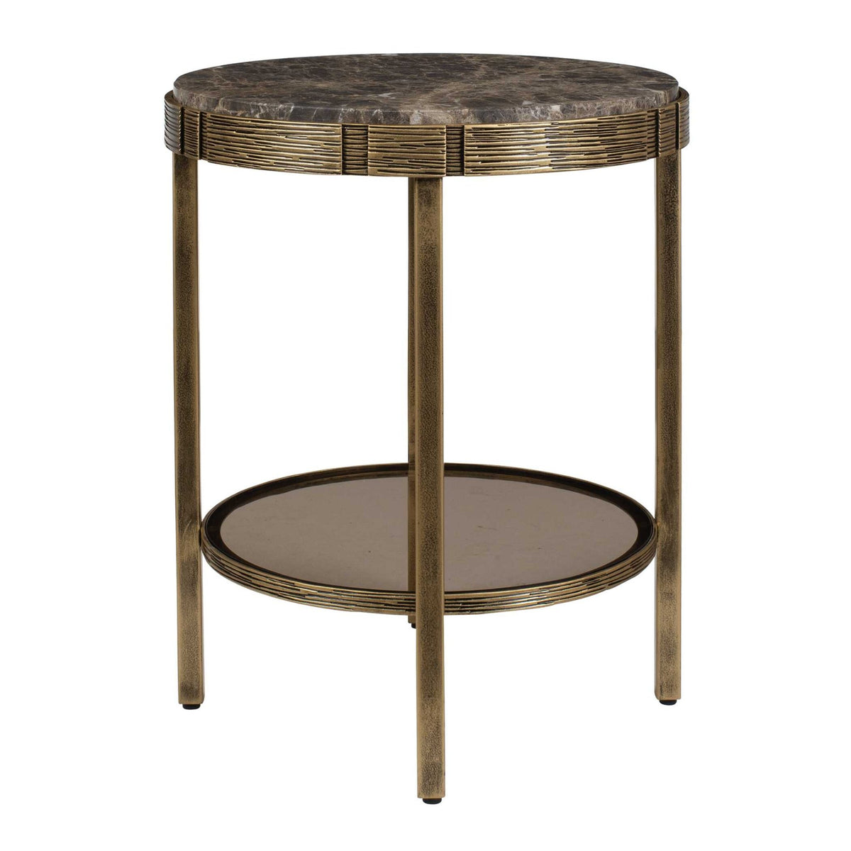 Cusano Round Dark Marble Accent Table Accent & End Tables| Uttermost