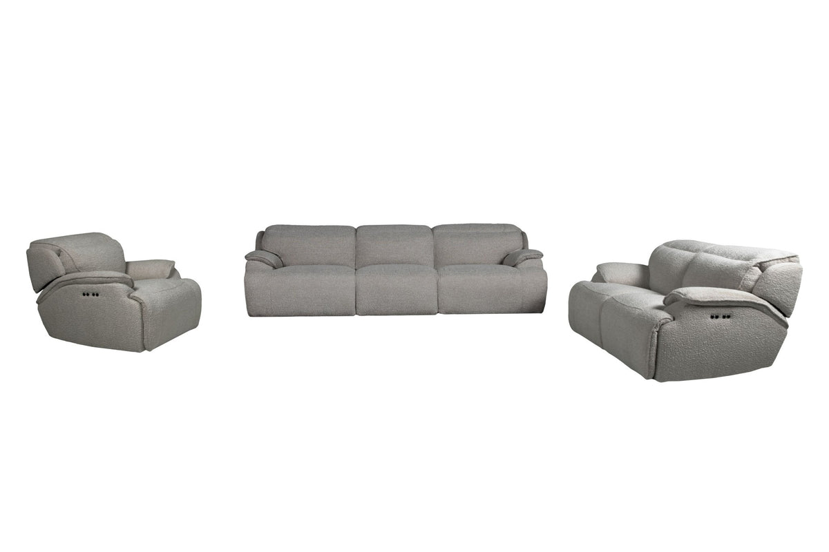 Cushy Grey Power Motion Sofa Set Recliners| Roots Furniture