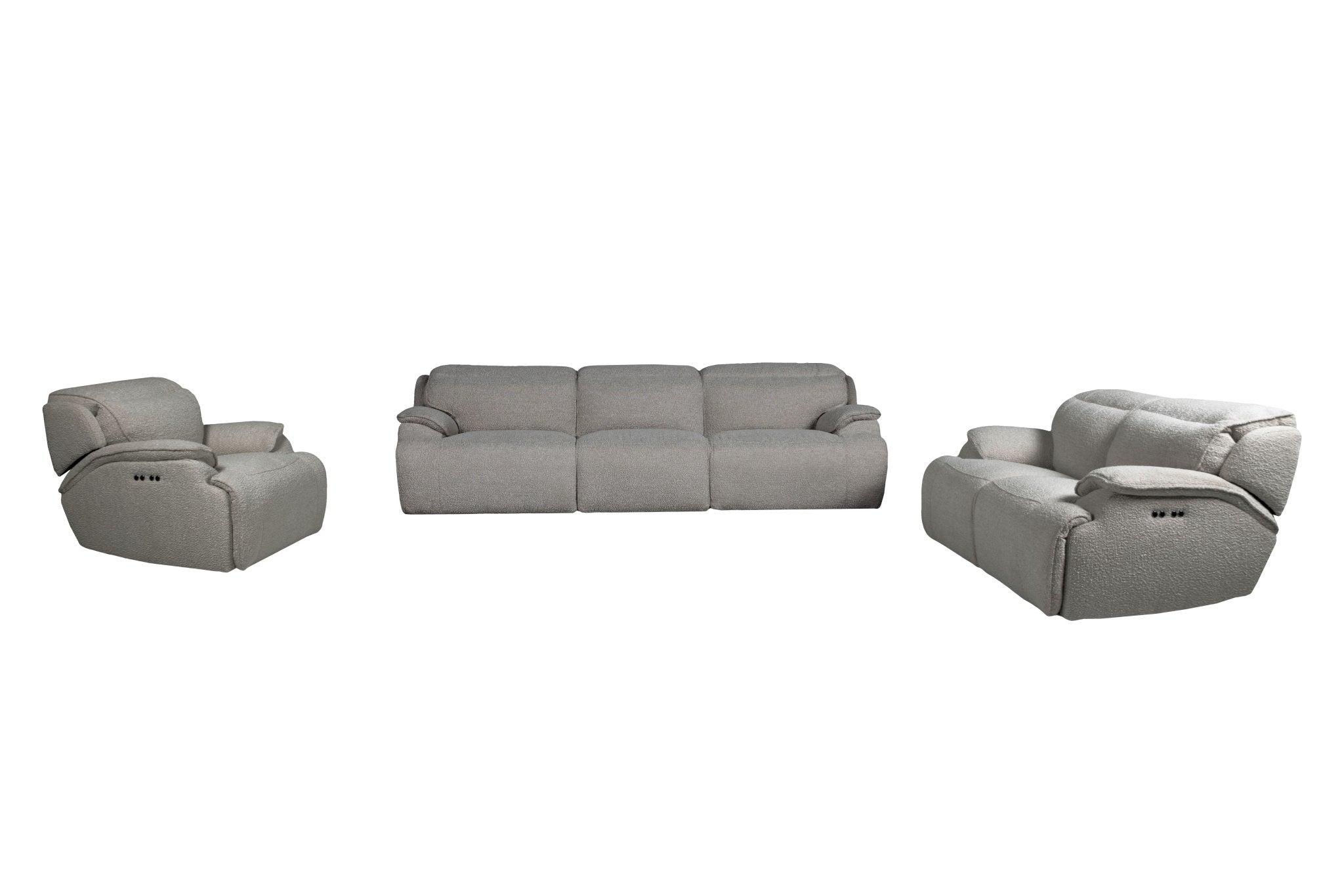 Cushy Grey Power Motion Sofa Set Recliners| Roots Furniture