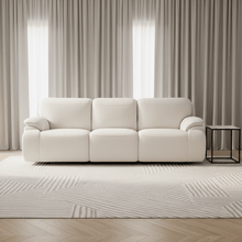 Cushy White Power Motion Sofa