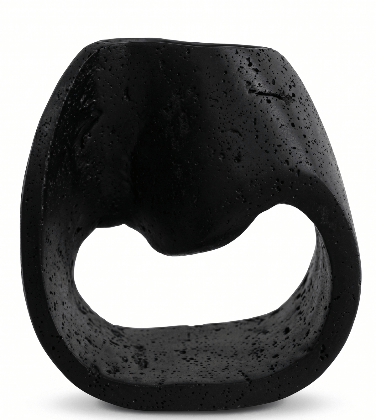 CUT OUT BLACK TRAVERTINE SCULPTURE Table Decors| Uttermost
