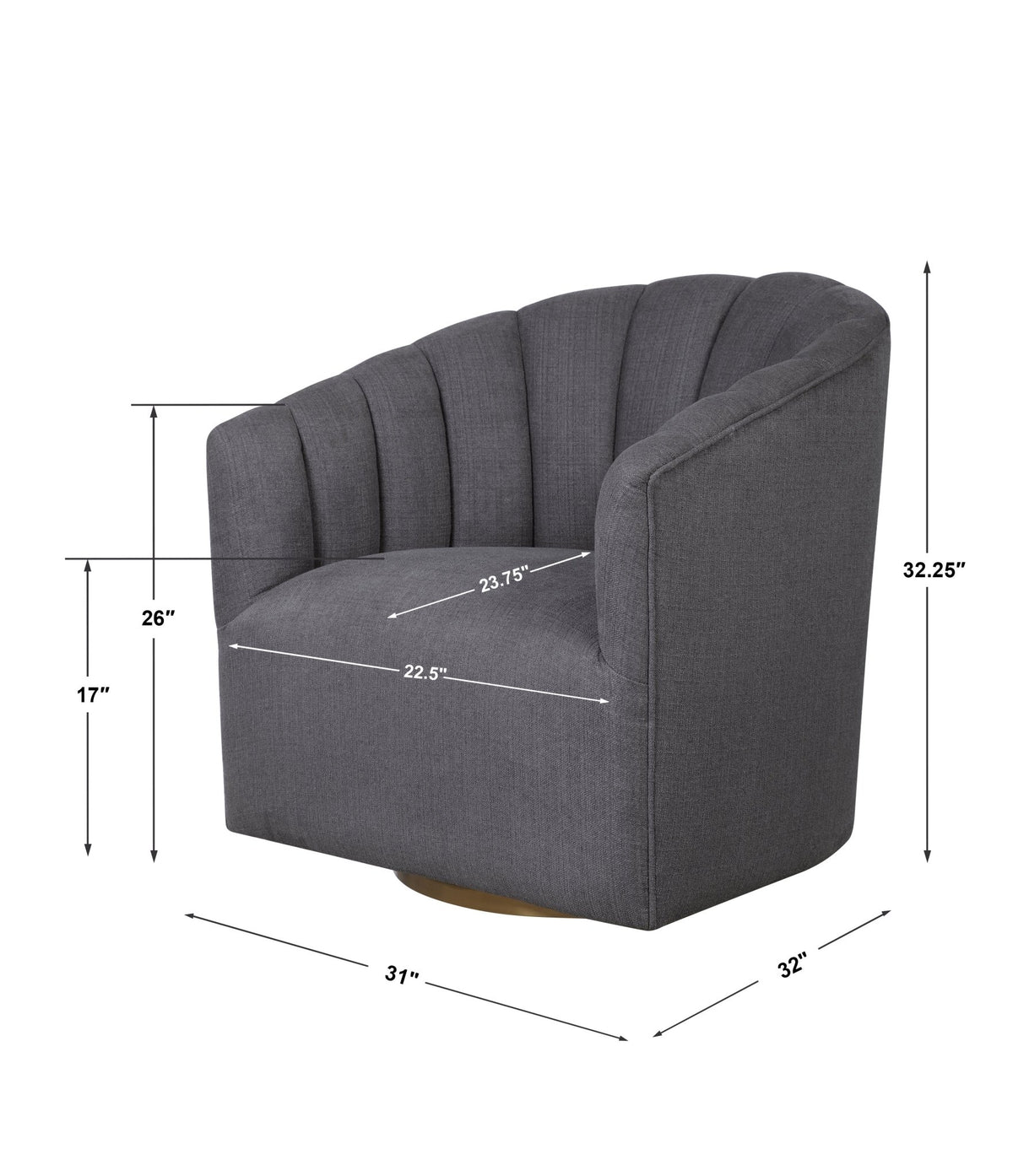 Cuthbert Swivel Chair Chairs| Uttermost