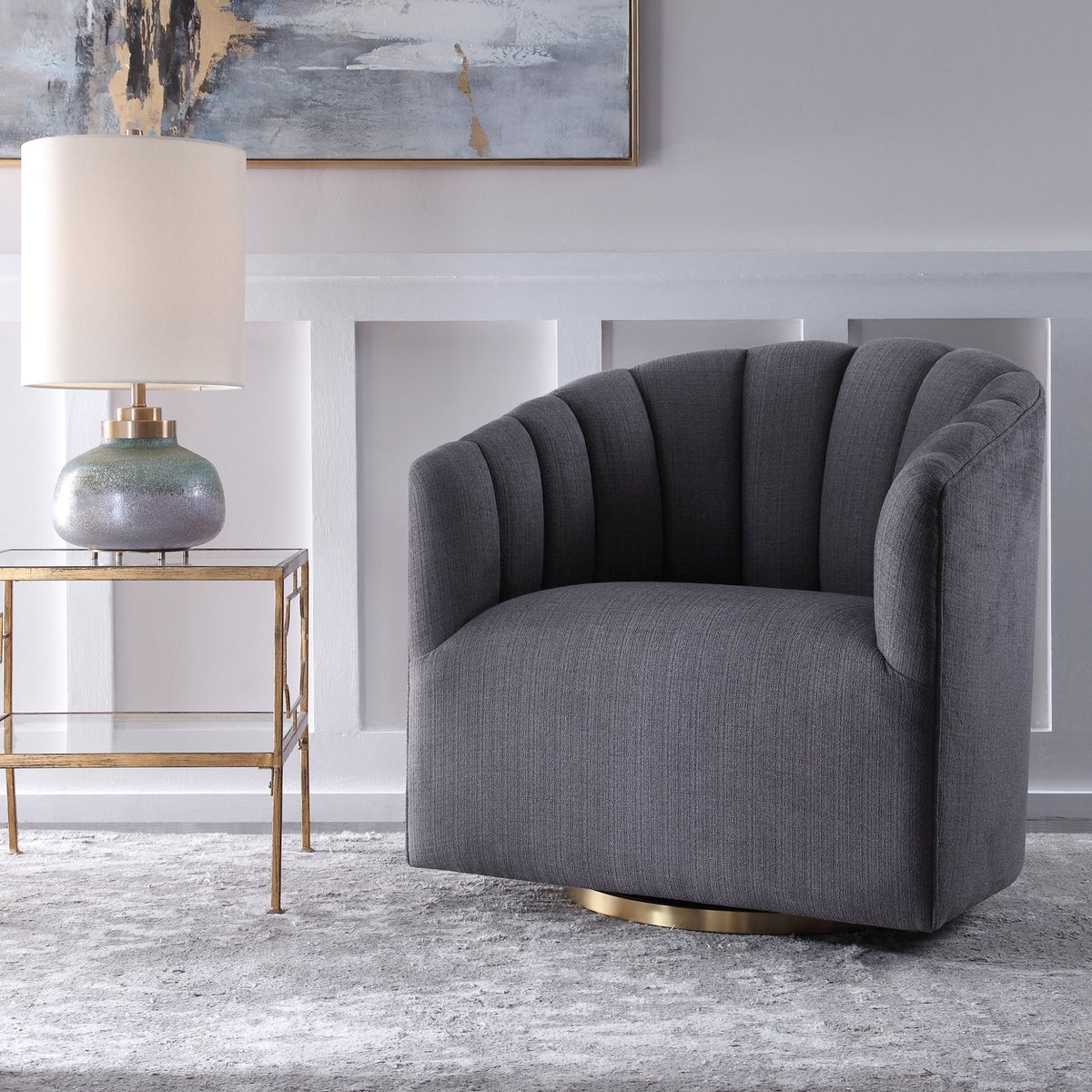 Cuthbert Swivel Chair Chairs| Uttermost