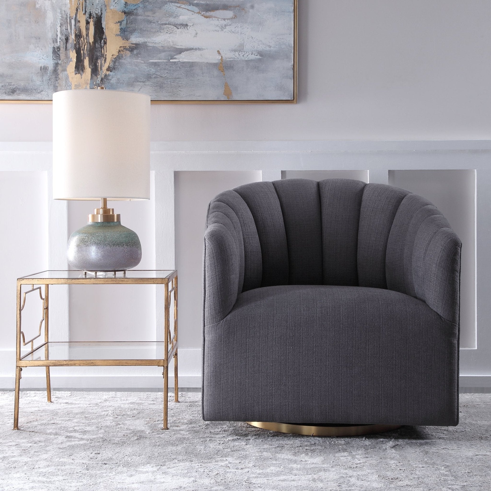 Cuthbert Swivel Chair Chairs| Uttermost