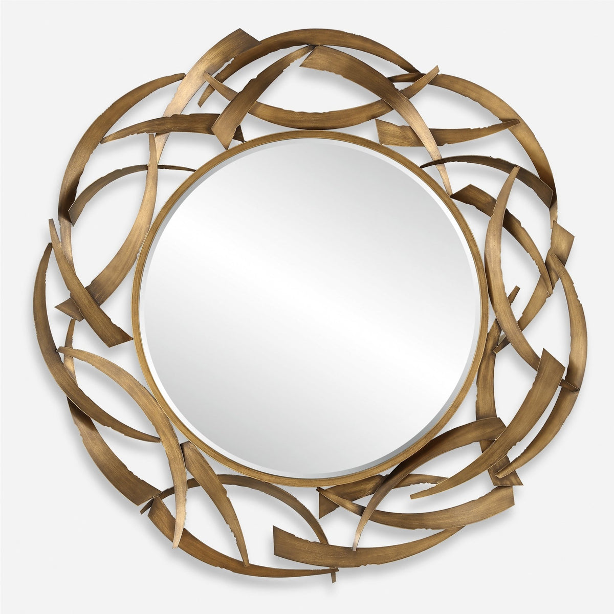 Cutting Edge Bronze Round Mirror Mirrors| Uttermost