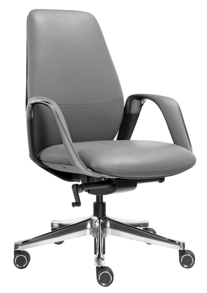 Medium back chair Grey Black