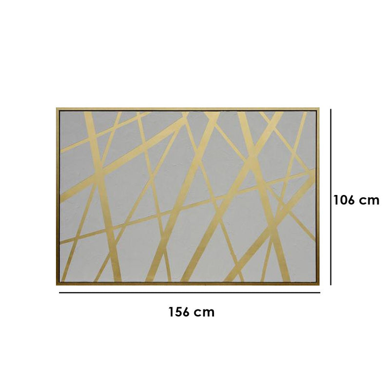Sepia Lines Framed Painting