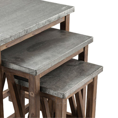 Newhart Rustic Wood Table Set of 3