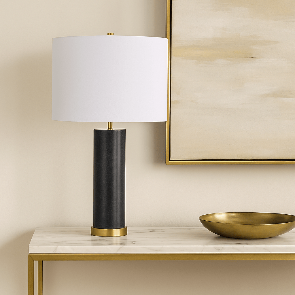 Cylinder Marble Table Lamp Table Lamps| Roots Furniture