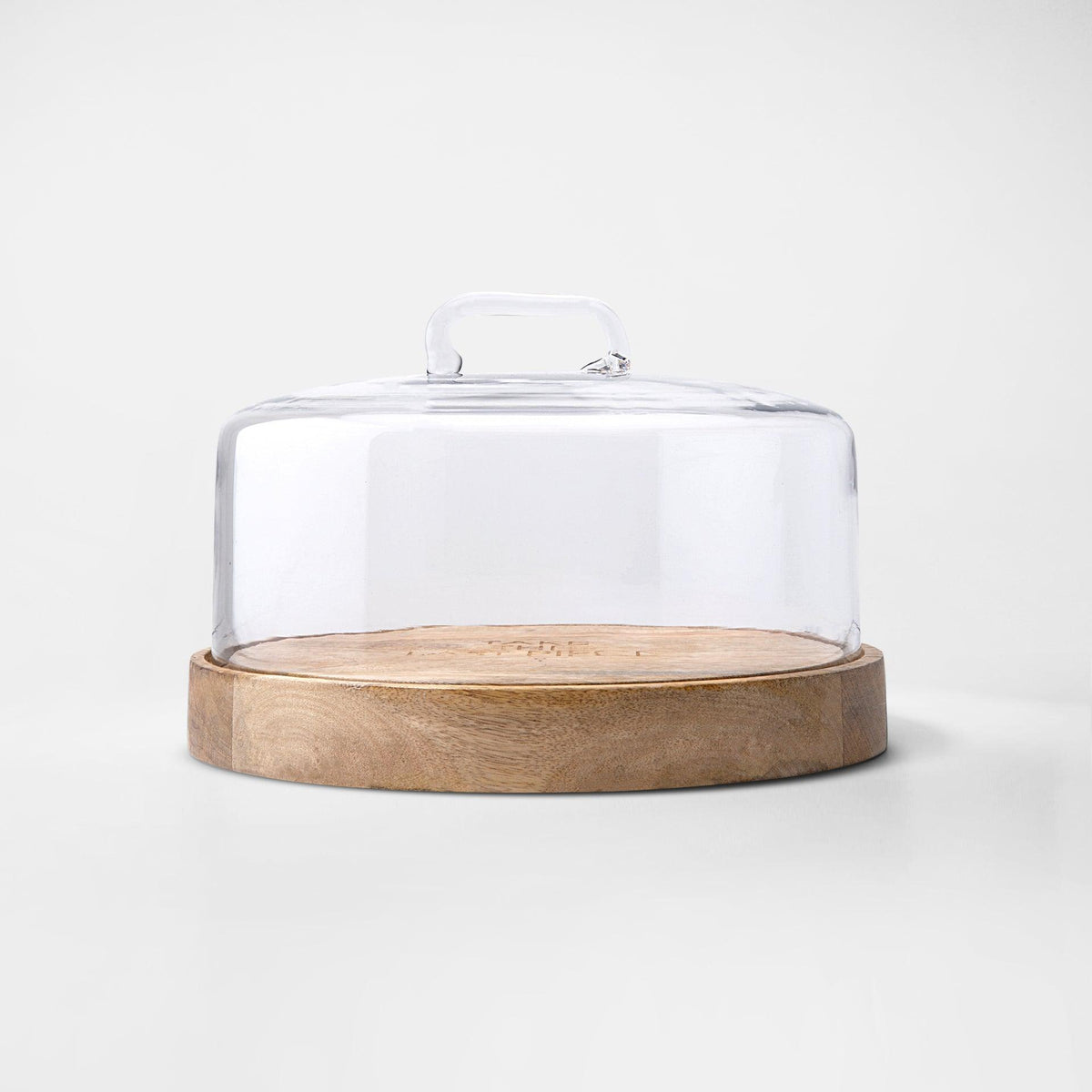 Cylindrical Glass Cloche With Wooden Base Tray| Roots Furniture