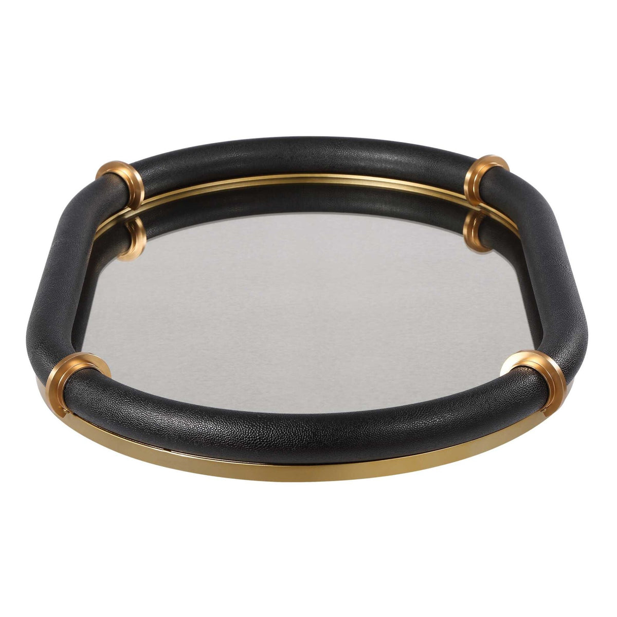 Cyprus Black Oval Tray Tray| Uttermost