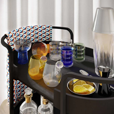 Cyril Black Bar Cart - Al Rugaib Furniture