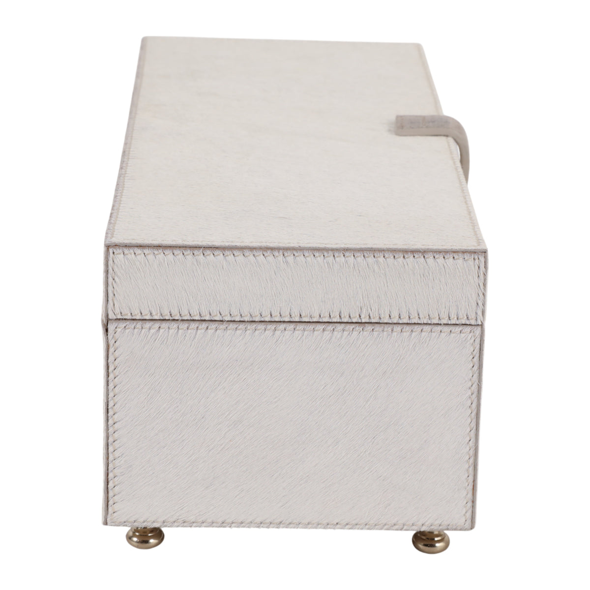 12" GENOA CREAM HAIR ON HIDE BOX