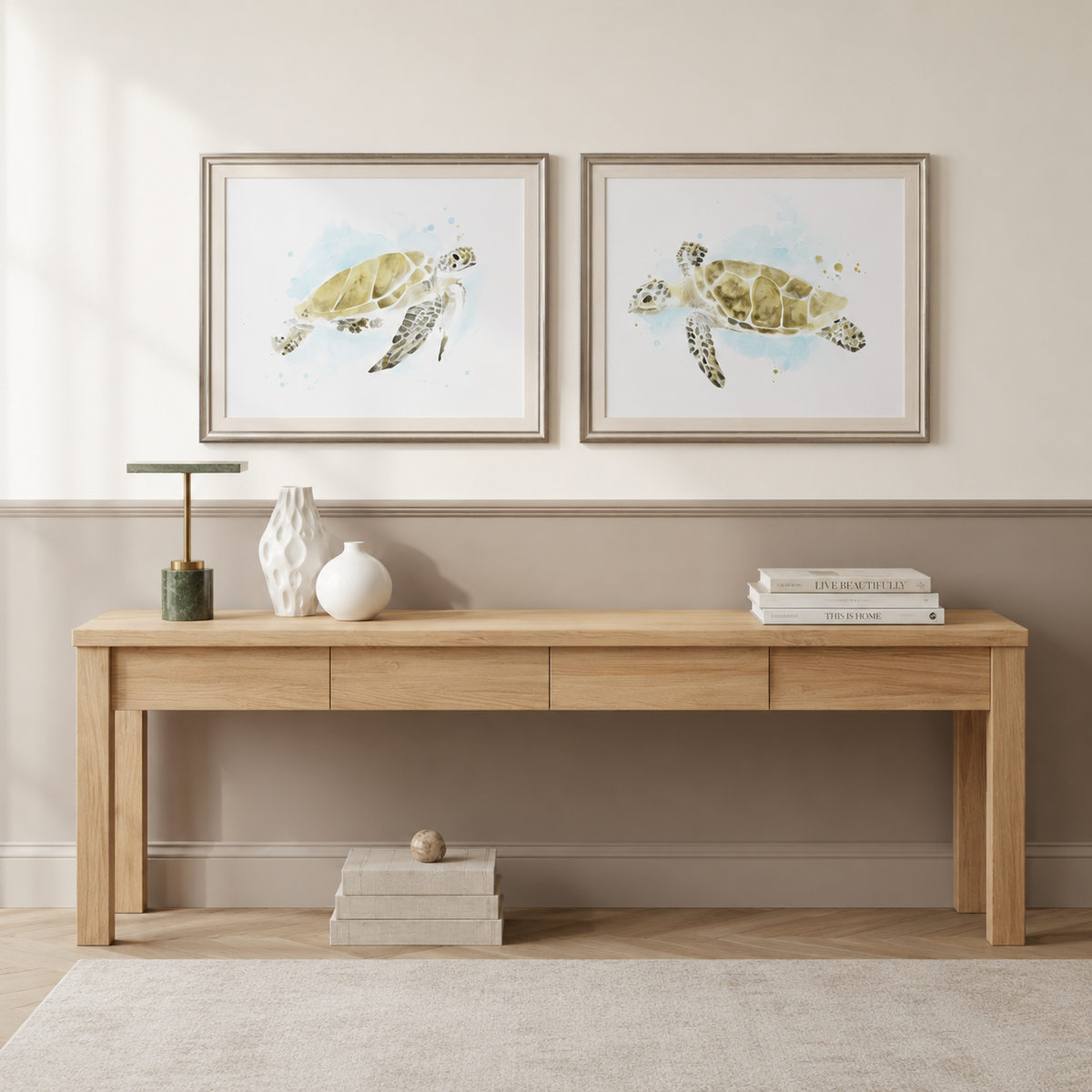 Sea Turtle Study Framed Prints, S/2