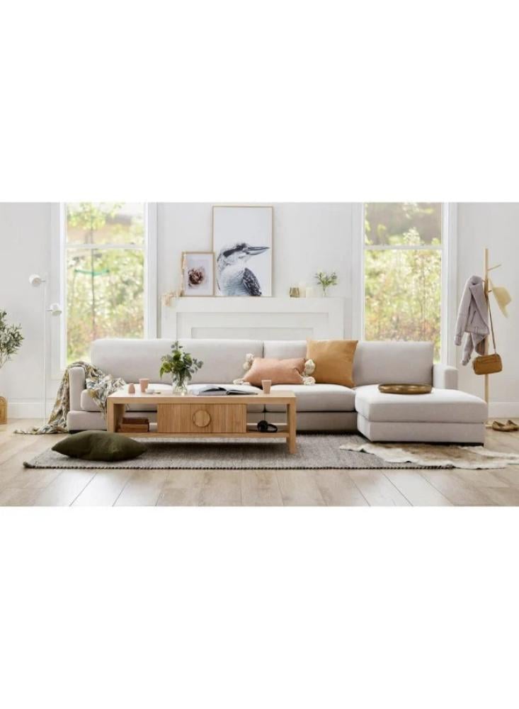 Royal | Cozy Cove L-Shape Sofa - Beige - 350x170x95x90 cm