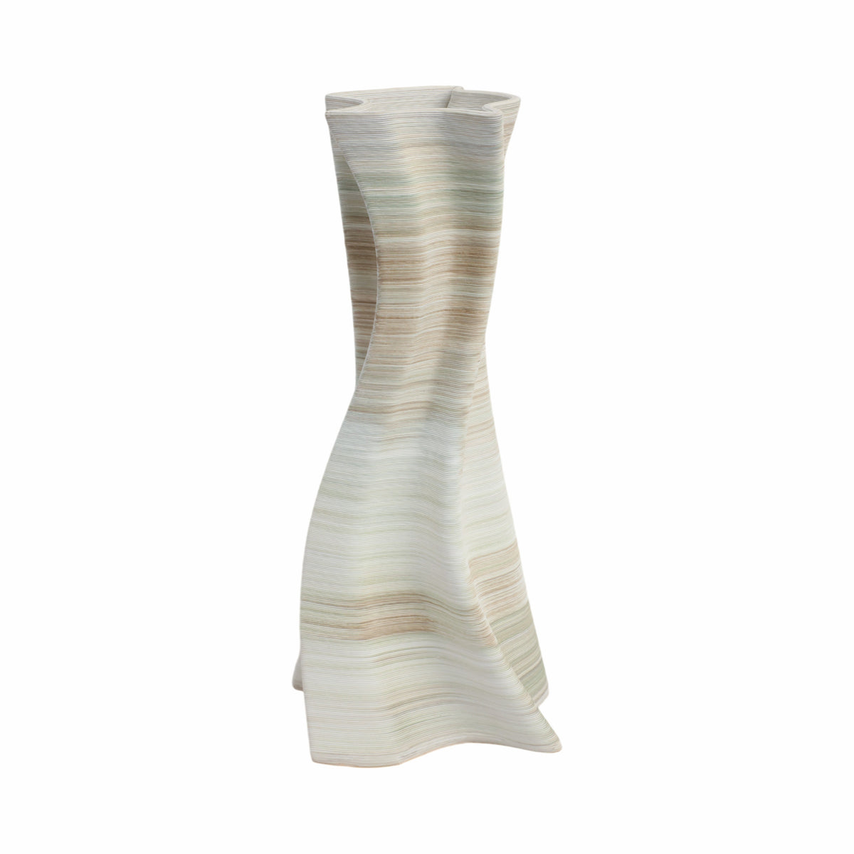مزهرية الخزف المطبوعة ثلاثية الأبعاد برسم الحلزون، متعددة الألوان caracol 3d Printed Porcelain Vase, Multi