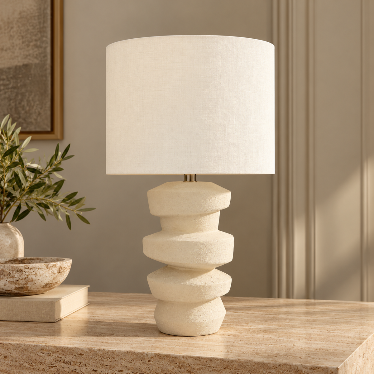 Tessa Natural Wood Table Lamp - 66cm