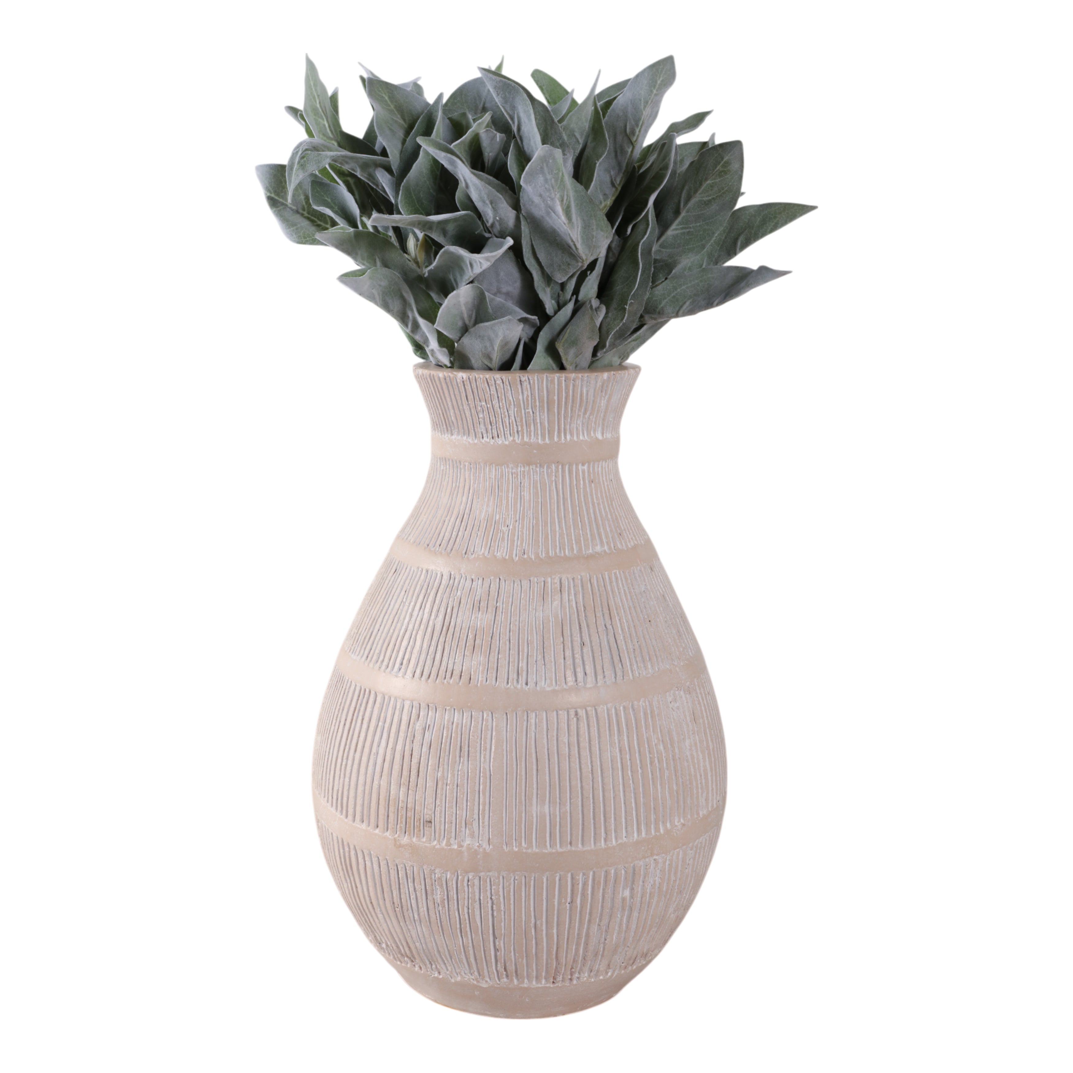 الفخار، الزهرية العضوية، أسود / عاجي TERRACOTTA, ORGANIC VASE, BLACK/IVORY