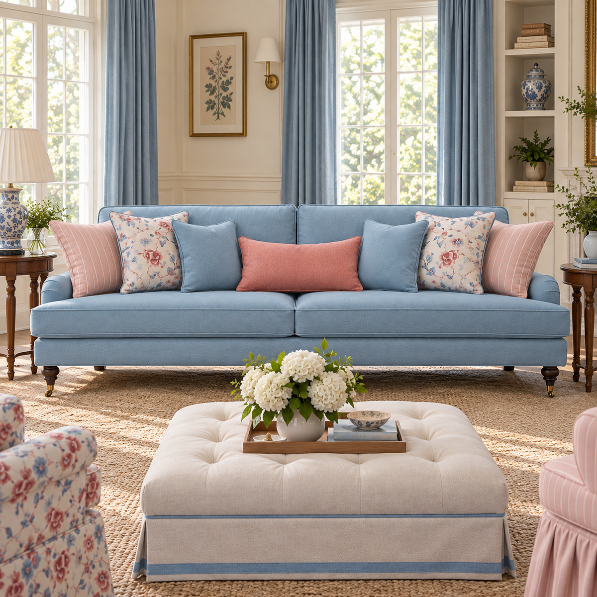 Country Rose Cottage by Noof Alaboudi Sofa 289CM
