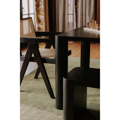 Post Dining Bench Small Black