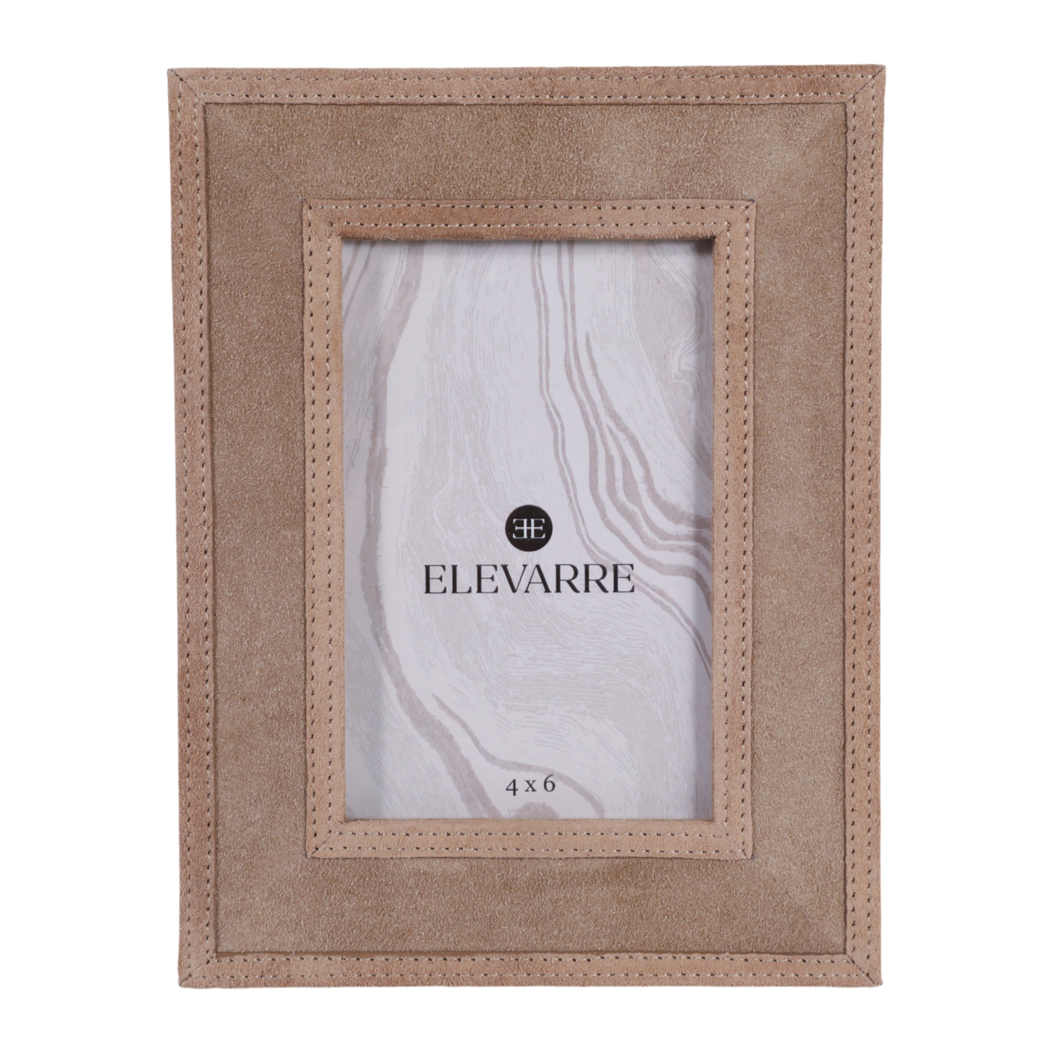 4X6 GILBOA TAN SUEDE PHOTO FRAME