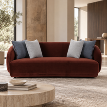 Boho Burgundy Velvet 3 Seater