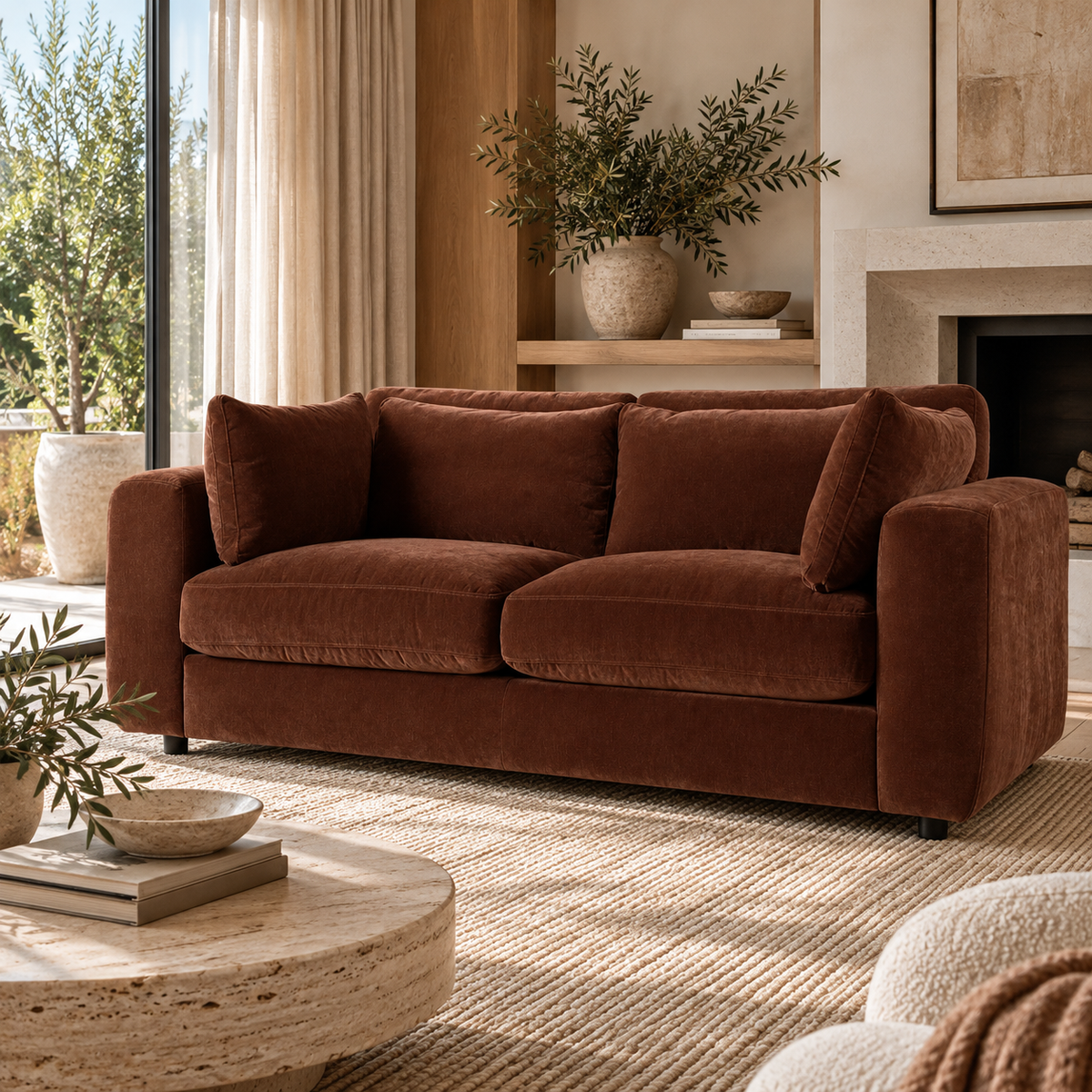 Terrona Loveseat - Maroon