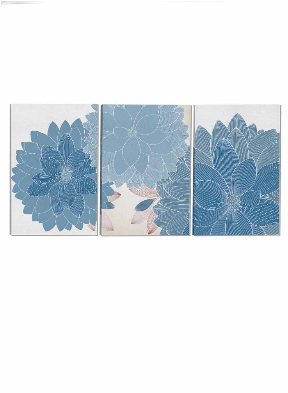 Dahlia Flowers Abstract Paintings(set of 3) Paintings & Pictures| LOWHA