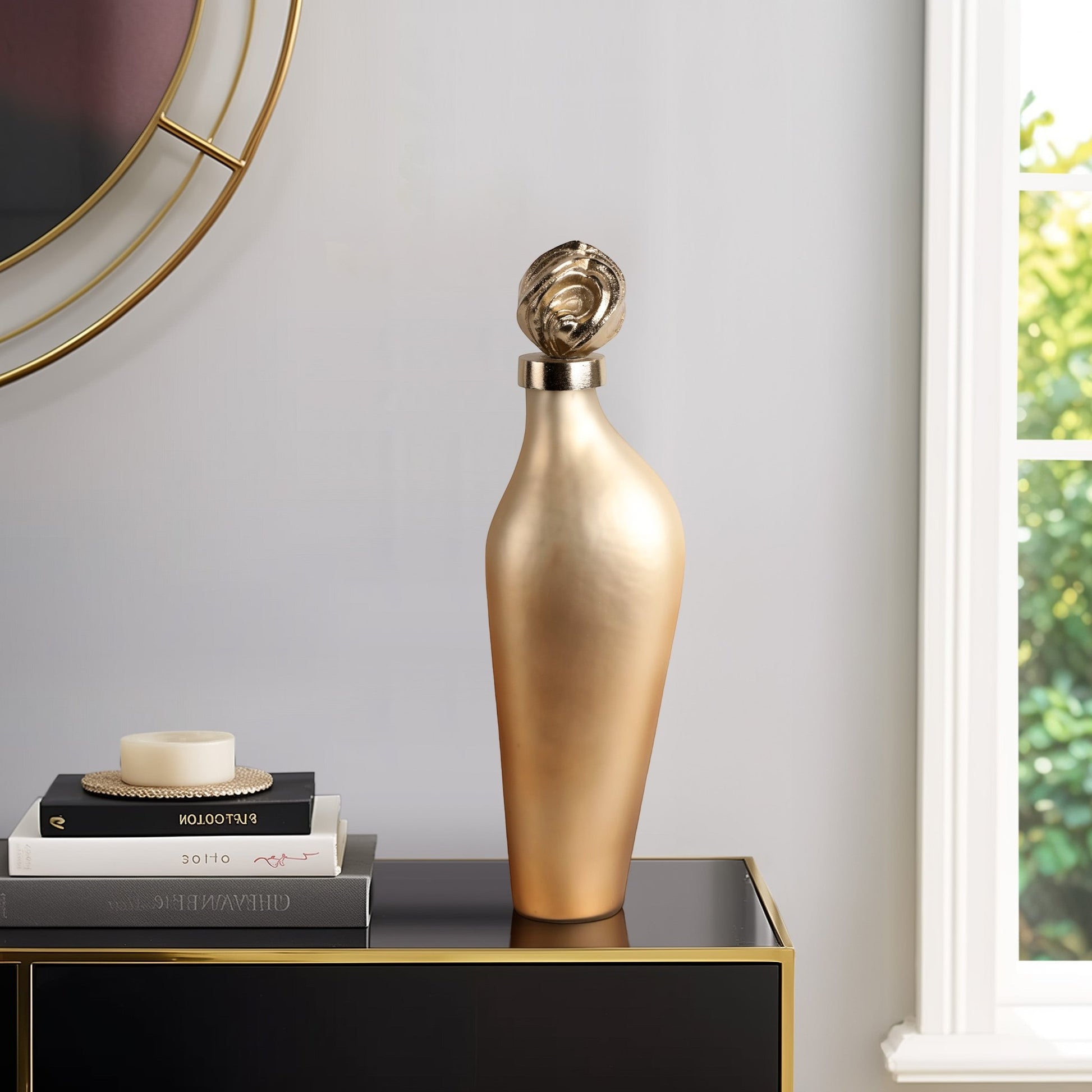 Dakar Glass Bottle W/aluminum Lid Vases and Jars| Sagebrook Home