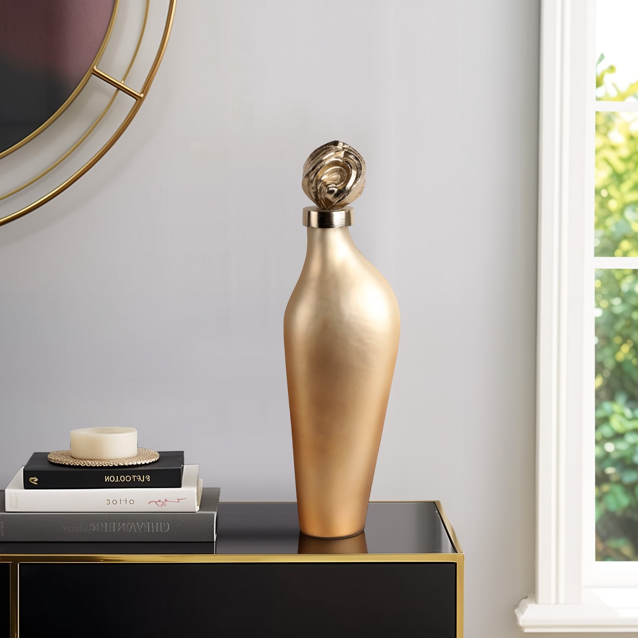 Dakar Glass Bottle W/aluminum Lid Vases and Jars| Sagebrook Home