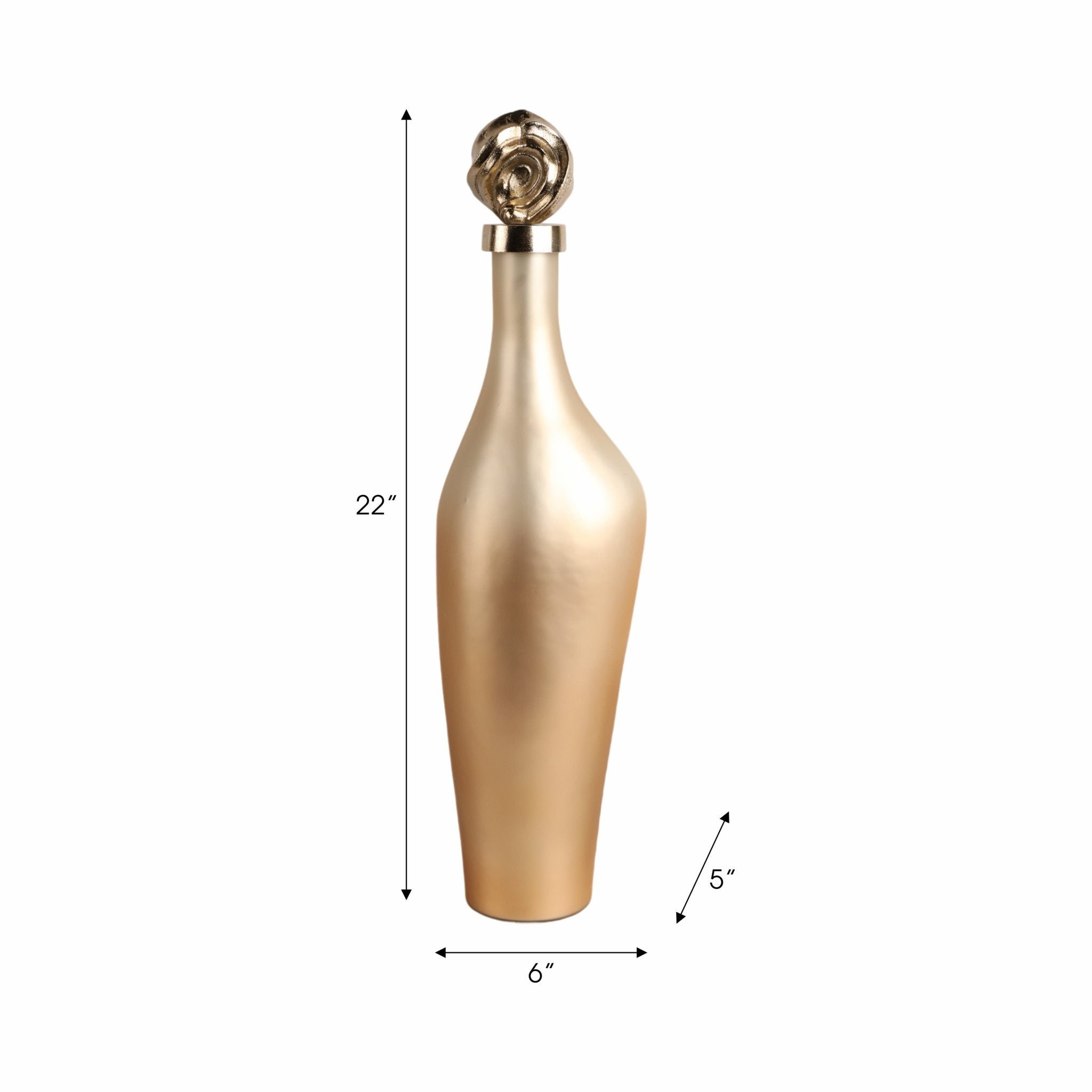 Dakar Glass Bottle W/aluminum Lid Vases and Jars| Sagebrook Home
