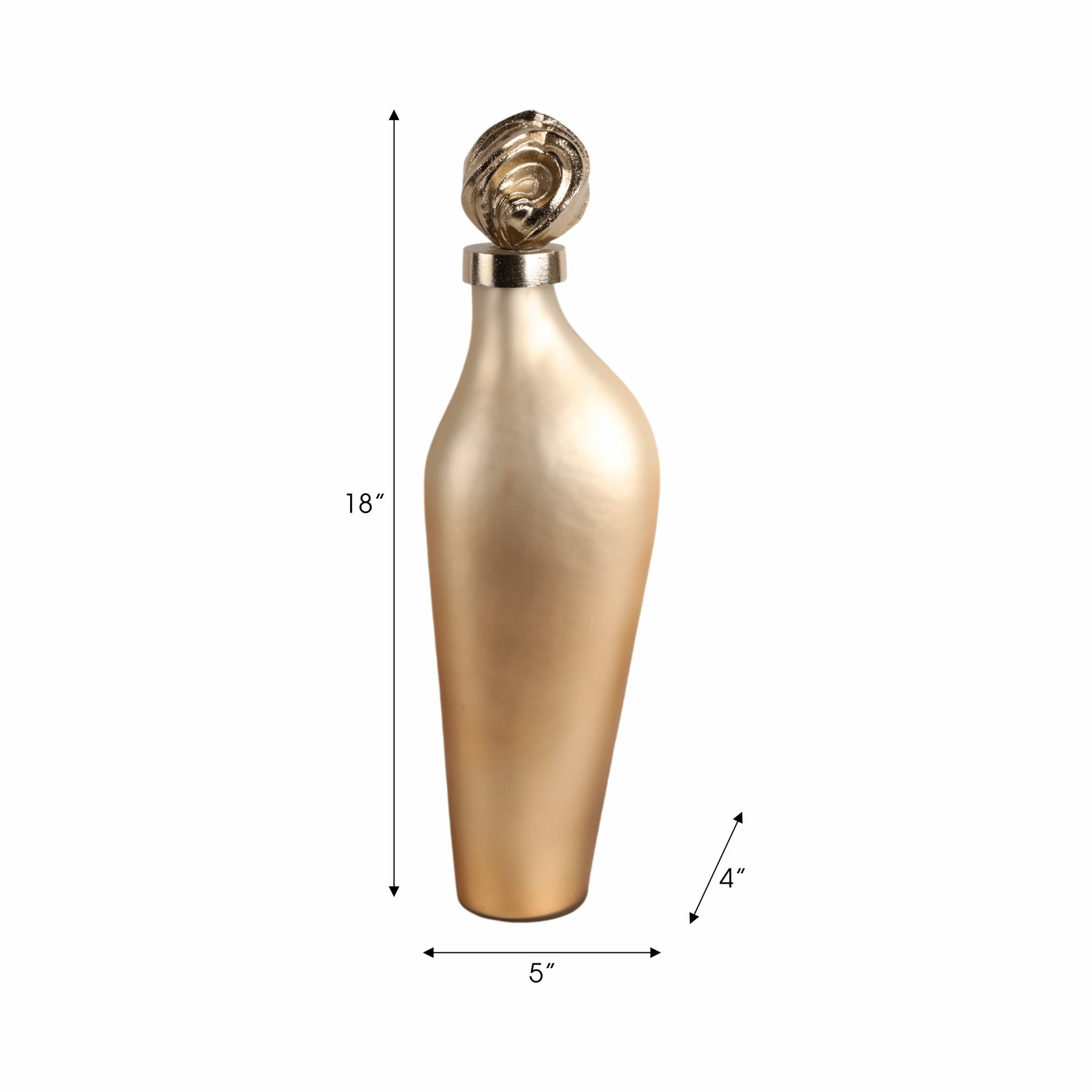 Dakar Glass Bottle W/aluminum Lid Vases and Jars| Sagebrook Home