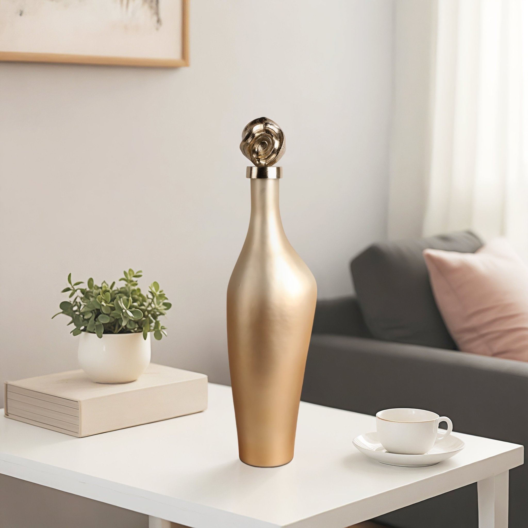 Dakar Glass Bottle W/aluminum Lid Vases and Jars| Sagebrook Home