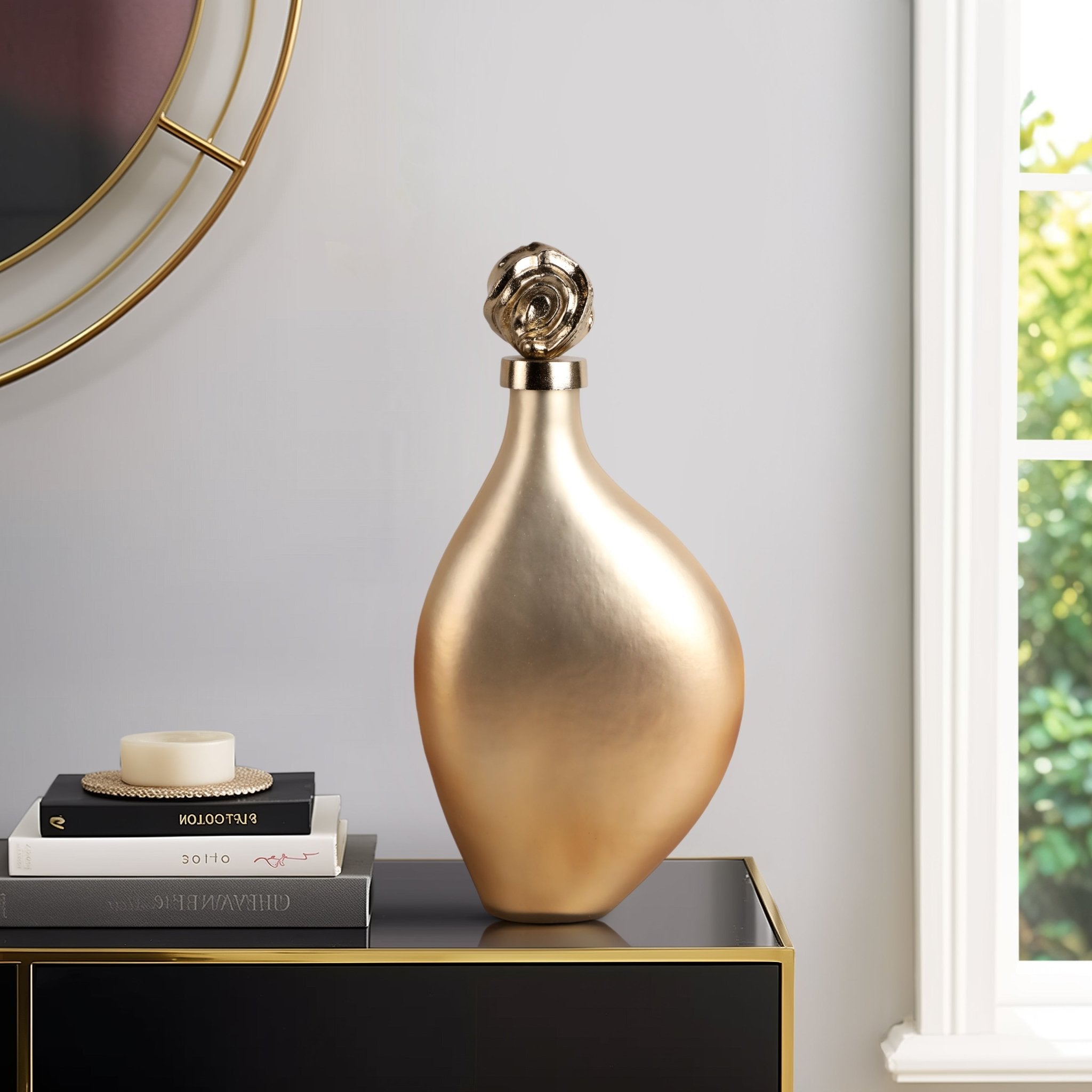 Dakar Glass Bottle W/aluminum Lid Vases and Jars| Sagebrook Home