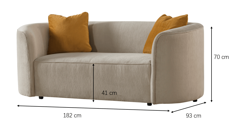 Dana Beige Mustard Loveseat (182cm) Sofas & Loveseats| Roots Furniture