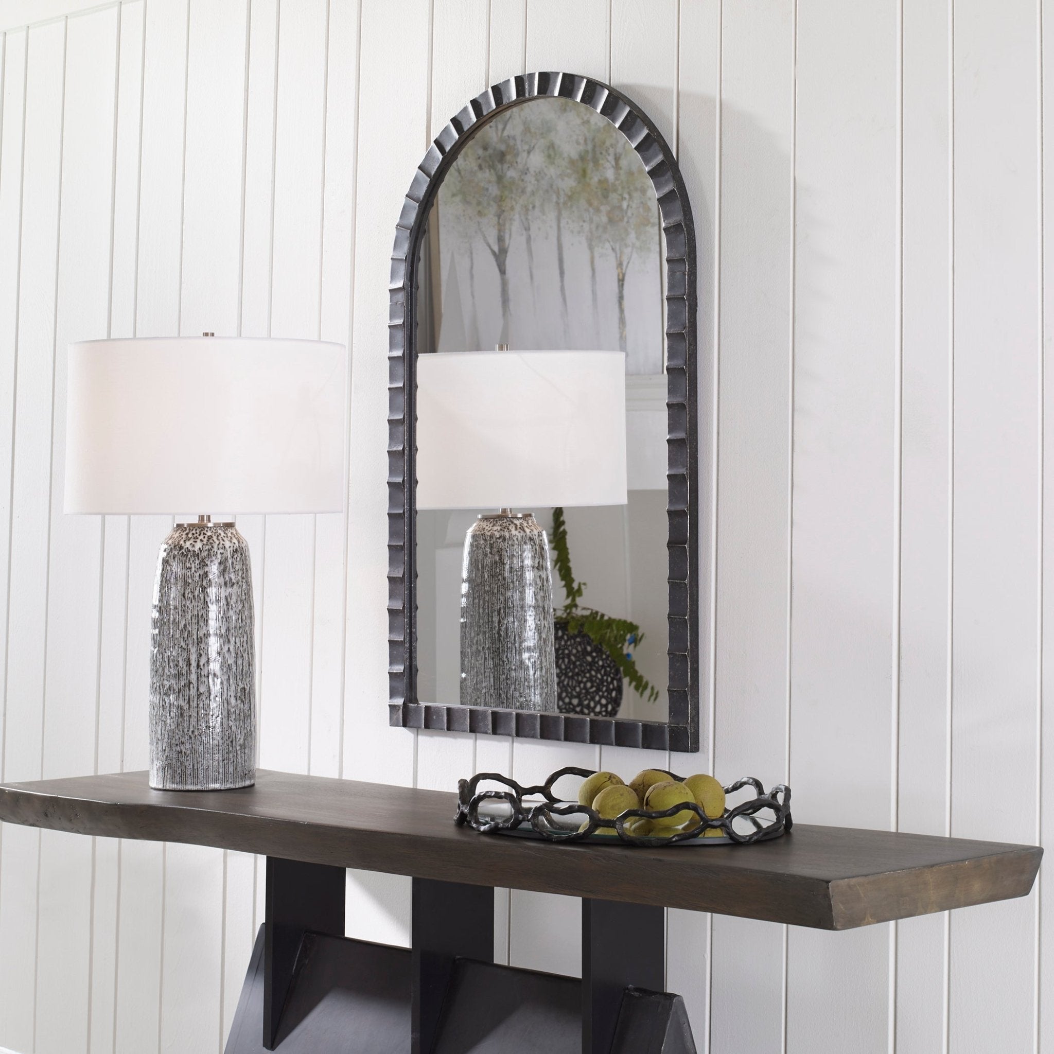 Dandridge Arch Mirror, Black Mirrors| Uttermost