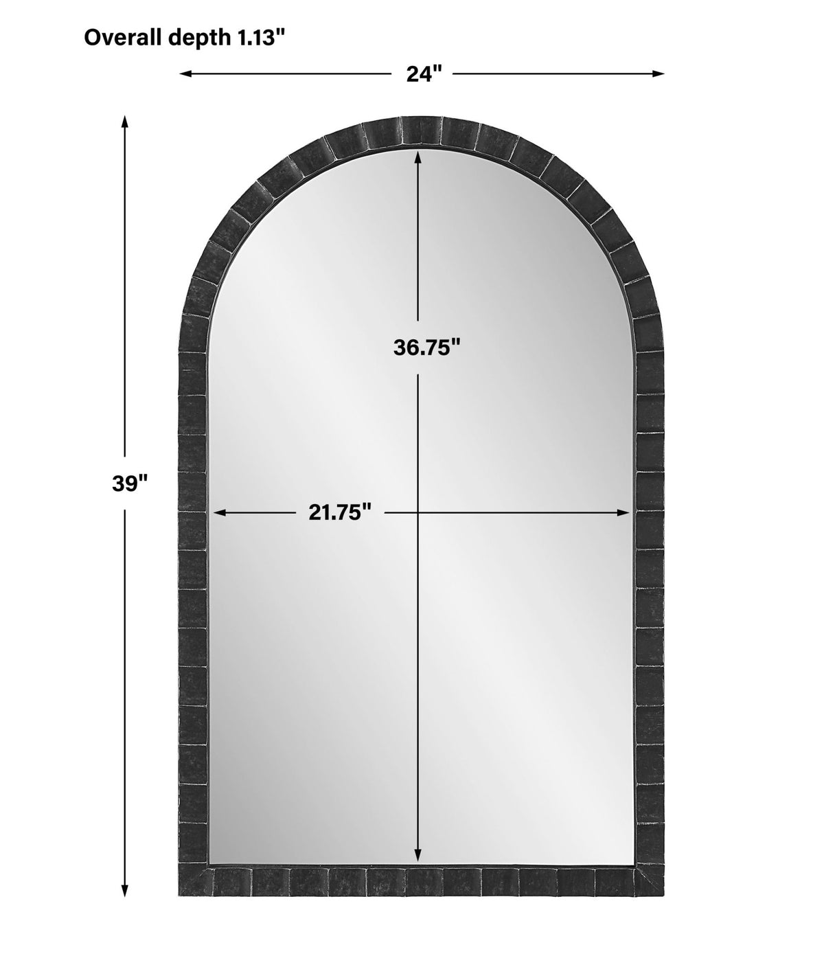 Dandridge Arch Mirror, Black Mirrors| Uttermost