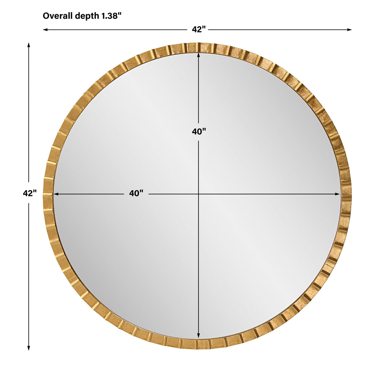 Dandridge Round Mirror, Gold Mirrors| Uttermost