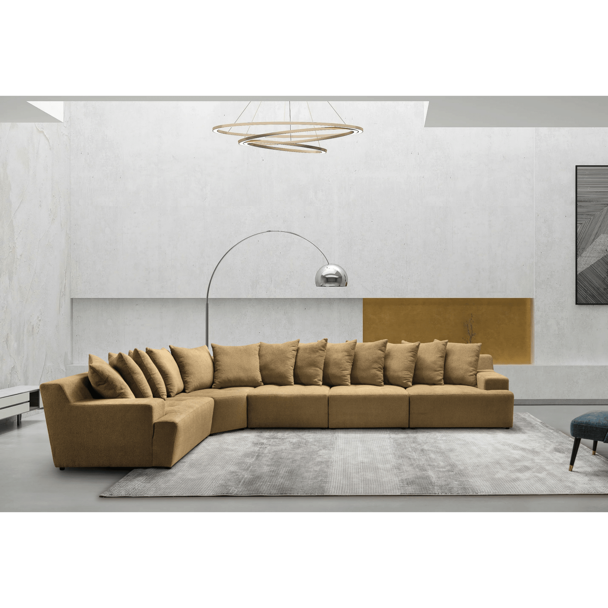 Daniela Mustard Yellow Corner Sectionals| Roots Furniture