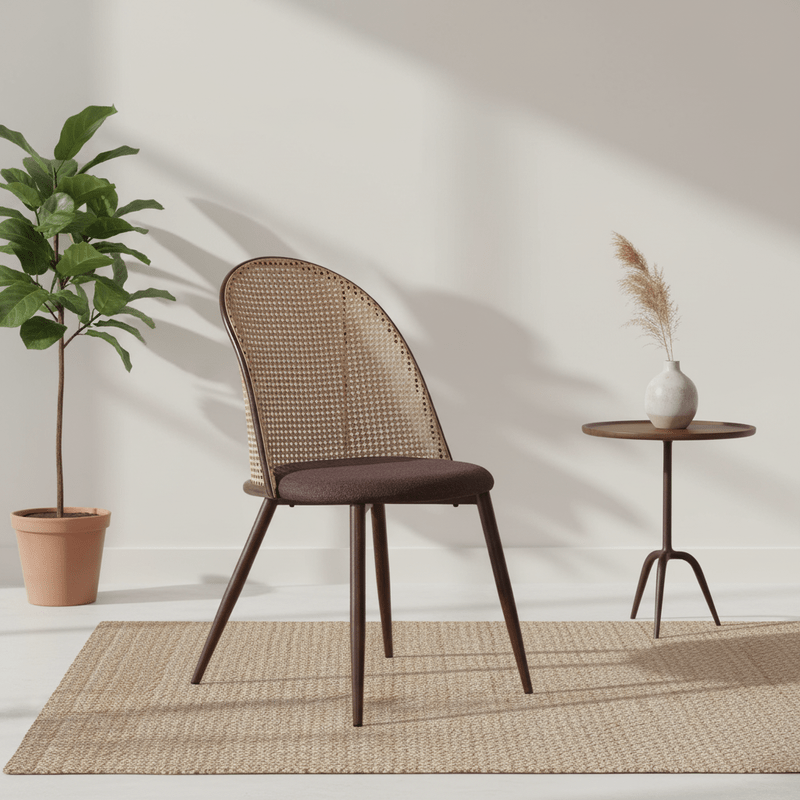 Dano Dining chair – with rattan back, armless Dining Chair| Otath