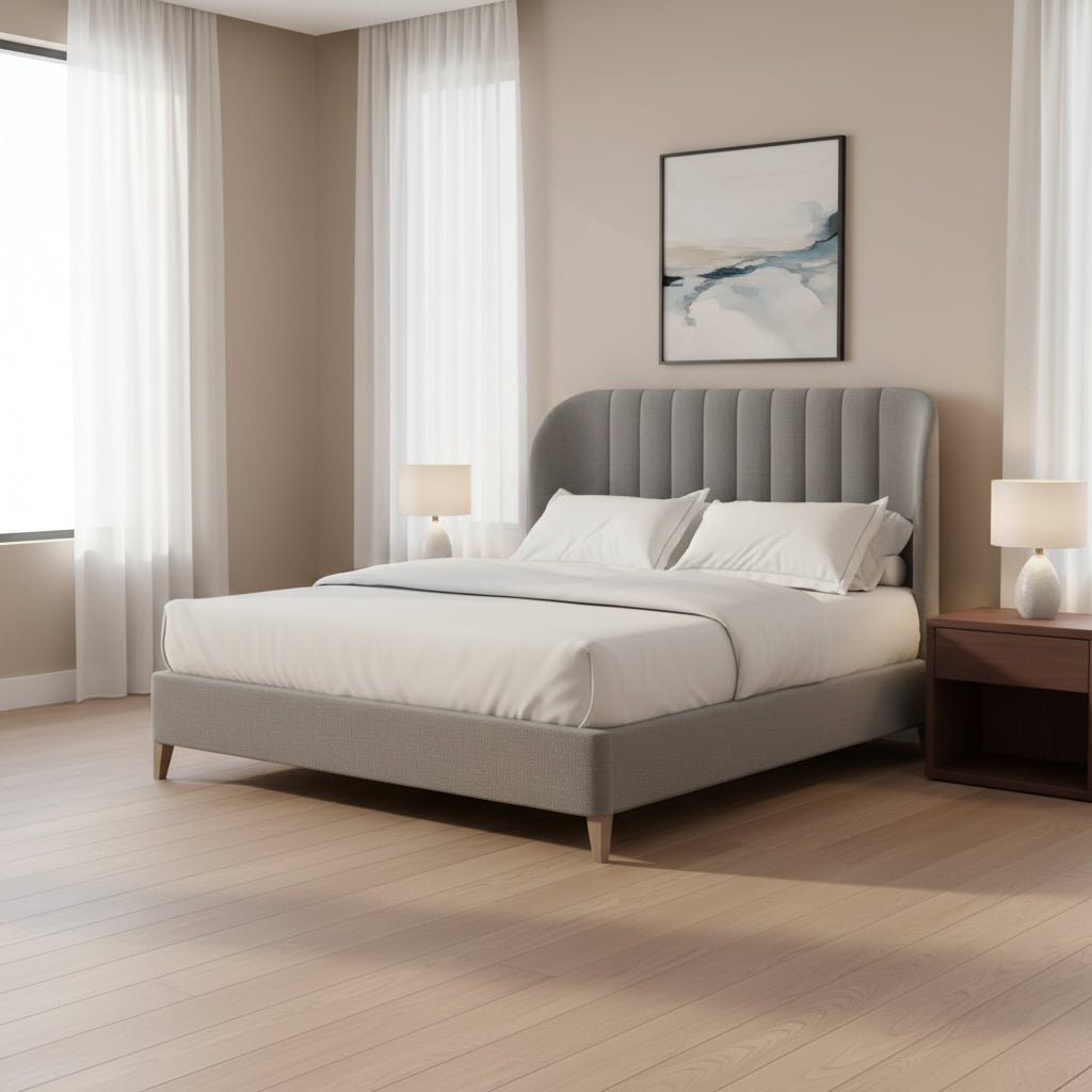 Dante Wide Chn 6/6 Uph Sh Bed -Slate Beds| A.R.T. Furniture