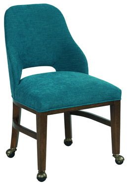 Darien Side Chair with four casters - Al Rugaib Furniture