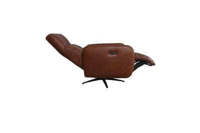 Dark Brown Leather Power Recliner - Al Rugaib Furniture