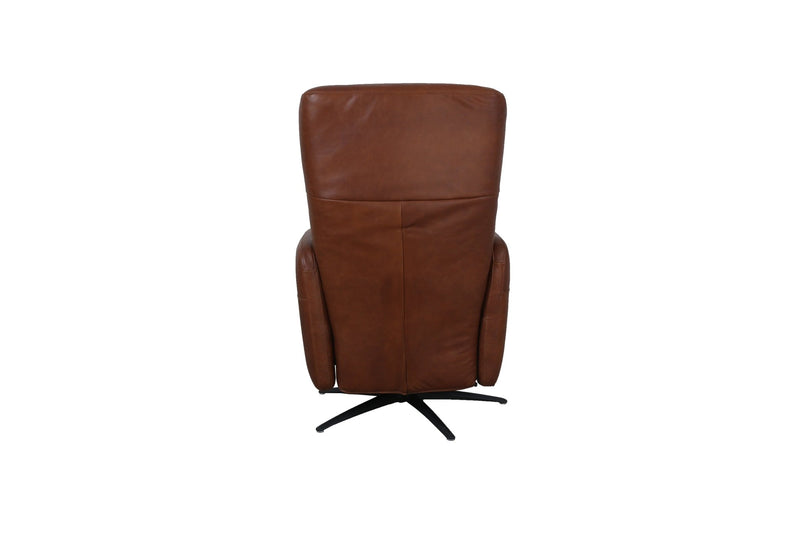 Dark Brown Leather Power Recliner - Al Rugaib Furniture