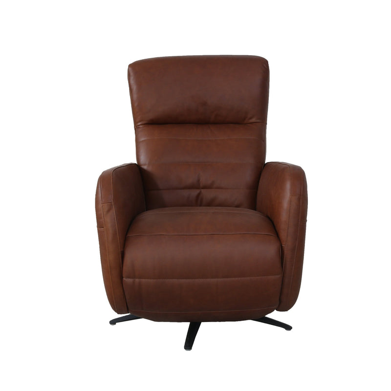 Dark Brown Leather Power Recliner - Al Rugaib Furniture